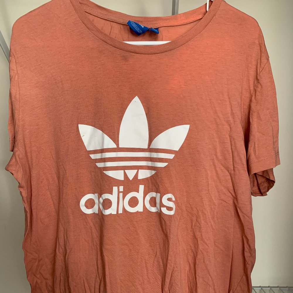Adidas Originals Orange Trefoil Tee (L)